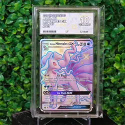 Pokemon TCG - ACE 10 Alolan Ninetales GX SV53/SV94 - 2019 Hidden Fates PSA BGS - Image 1