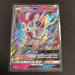 NM Pokemon TCG Sylveon GX 92a/145 Promo Guardians Rising Sun and Moon Full Art - Image 1