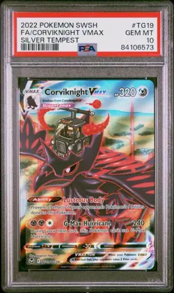 Pokemon PSA 10 Corviknight TG19/TG30 VMAX Silver Tempest Trainer Gallery - Image 1