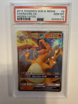 Charizard GX 9/68 Ultra Rare Sun & Moon Hidden Fates 2019 Pokemon TCG - PSA 10 - Image 1