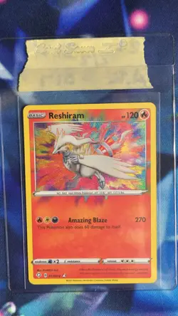 Reshiram 017/072 Pokemon 2021 Shining Fates Amazing Rare NM Holofoil Textured - Image 3