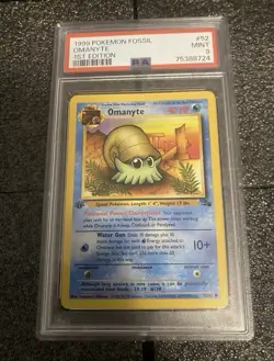 Pokemon 1999 Fossil 1st Edition Omanyte PSA 9 - Image 1