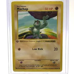 1999 Pokemon Set Base Set Shadowless 1st Edition Machop 52/102 - Image 1