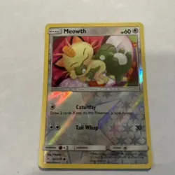 2019 Pokemon SM Unbroken Bonds Meowth Reverse Holo #147/214 NM - Image 1