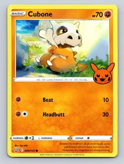 Cubone 069/163 (Trick or Trade Stamped) Battle Styles Common Pokemon TCG - Image 1