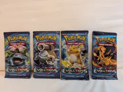 Pokemon 2016 XY Evolutions Booster Pack Art Set 4 New and Sealed - Image 1
