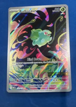 Bulbasaur 133/132 Mega Evolution Stamped Promo Box Topper Holo 🔥 Pokemon - Image 1