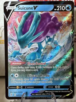 Suicune V 031/203 - Pokemon TCG Evolving Skies (2021) Holo Ultra Rare 🔥 - Image 1