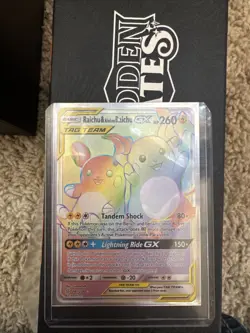 Pokemon TCG Raichu & Alolan Raichu Tag Team GX Unified Minds 241/236 Holo Secret - Image 3