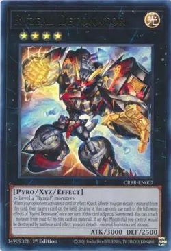 Yugioh! LP Ryzeal Detonator - CRBR-EN007 - Ultra Rare - 1st Edition Lightly Play - Image 1