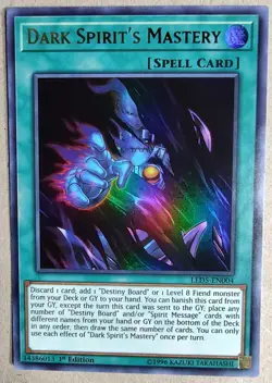 Dark Spirit's Mastery - UR - Yu-Gi-Oh! - LED5-EN004 - 1st Ed. - LP - Free Ship - Image 1