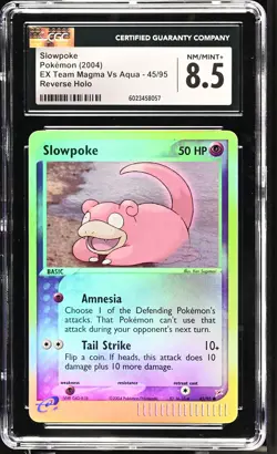 CGC 8.5 Slowpoke 2004 EX Team Magma Vs Aqua 45/95 Reverse Holo Pokemon Card - Image 1