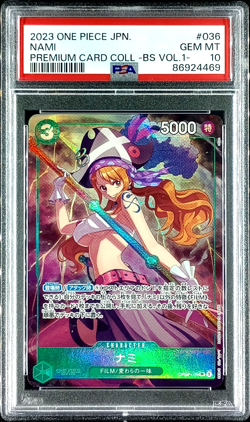 PSA 10 Gem Mint NAMI One Piece Japanese Premium Card Collection Vol.1 #036 - Image 1