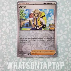 Pokemon Card Arven 166/198 Reverse Holo Rare Championships Regional Stamped LP - Image 1