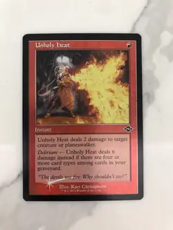 Unholy Heat Foil Retro Frame MTG Magic the Gathering Card NM Modern Horizons MH2 - Image 1