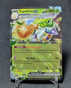 Espathra EX Ultra Rare Holo Foil Grass Paldean Fates Pokemon TCG Card 006/091 - Image 1