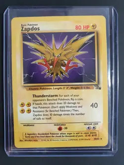 Zapdos 30/62 - Fossil Set - Pokemon Card - Excellent Condition - Image 1