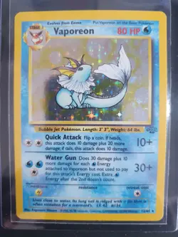 Vaporeon 12/64 Holo - Jungle Set - Pokemon Card - Excellent Condition - Image 1