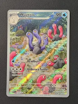 Wugtrio 224/091 Illus Rare Holo Paldean Fates Pokemon TCG Card NM/M Condition - Image 1
