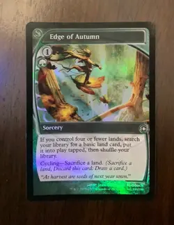 MTG Edge of Autumn FOIL NM/M Future Sight Green Common - Image 1