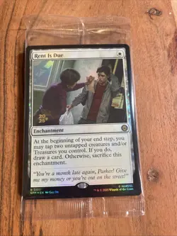 Art Foil Rent is Due, MTG, Marvel's Spider-Man, Magic, 0011 Promo Prerelease - Image 1