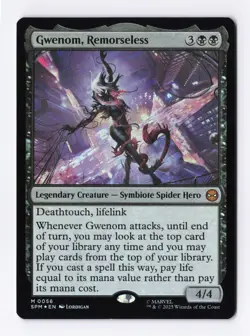 Gwenom, Remorseless (Foil) 0056 (M) MTG Marvel's Spider-Man (SPM) - Image 1