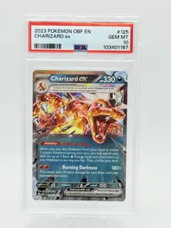 2023 POKEMON OBF EN-OBSIDIAN FLAMES #125 CHARIZARD EX PSA 10 - Image 1