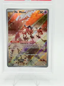 2023 POKEMON MEW EN-151 ILLUSTRATION RARE #179 MR. MIME PSA 10 - Image 2