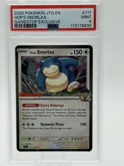 PSA 9 Hop’s Snorlax 117/159 Journey Together GameStop Stamped Promo Pokemon - Image 1