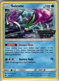 Suicune 59/214 Legendary Stamped - Pokemon Lost Thunder - Cosmos Holo Promo (NM) - Image 1