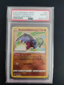 2022 Pokemon SWSH Astral Radiance - Radiant Hawlucha #081 - PSA 10 gem mint - Image 1