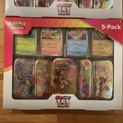 Pokemon TCG Scarlet & Violet 151 Mini Tins Costco Bundle, 5 Pack - Sealed - Image 1