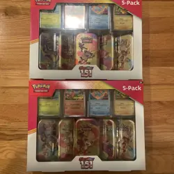 Pokemon TCG Scarlet & Violet 151 Mini Tins Costco Bundle, 5 Pack - Sealed - Image 3
