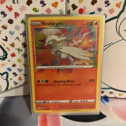 Pokemon TCG Reshiram Shining Fates 017/072 Holo Amazing Rare - Image 1