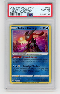 2022 POKEMON SWORD & SHIELD ASTRAL RADIANCE #046 RADIANT GRENINJA PSA 10 - Image 1