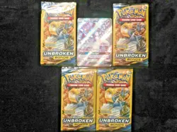 Mewtwo GX 72/73 Full Art NM Holo Ultra Rare & 4 Sun & Moon Unbroken Bonds Packs - Image 1