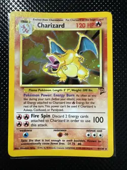 Pokemon TCG Charizard Base Set 2 Holo Rare LP 4/130 Excellent Condition - Image 1