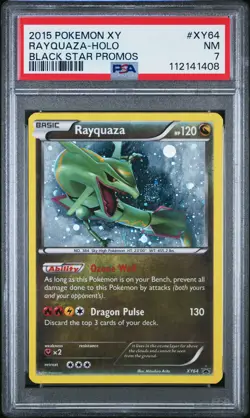 2015 POKEMON XY BLACK STAR PROMO RAYQUAZA #XY64 PSA 7 NM #112141408 - Image 1