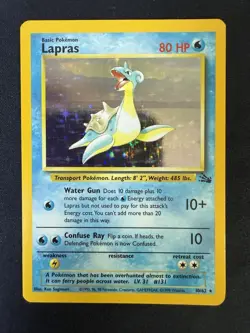 Pokemon TCG: 1999 Fossil Unlimited Lapras 10/62 Holo Rare LP - Image 5