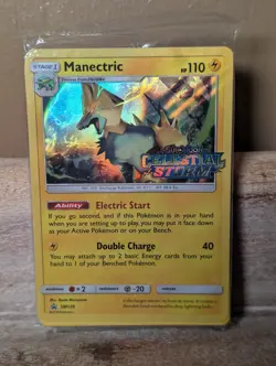 Pokemon SEALED Manectric SM130 Celestial Storm Prerelease Promo Pack!! - Image 1