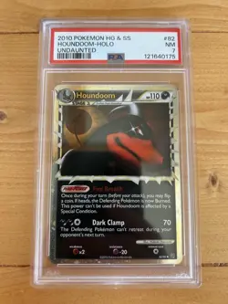 2010 POKEMON UNDAUNTED HOUNDOOM PRIME #82 ULTRA RARE PSA 7 - Image 1