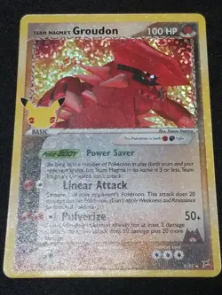 Team Magma's Groudon Pokemon Celebrations Classic Collection 9/95 Holo Rare - Image 1