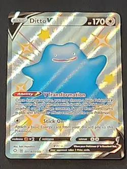 Ditto v SV118/SV122 Shining Fates: Shiny Vault Holo Pokemon TCG NM Condition - Image 1