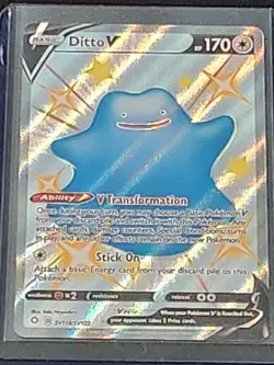 Ditto v SV118/SV122 Shining Fates: Shiny Vault Holo Pokemon TCG NM Condition - Image 3