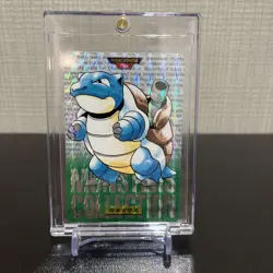 Pokemon Blastoise Monsters Collection 1st Edition Green Card Good - Image 1