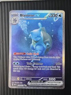 Blastoise EX 200/165 Scarlet & Violet 151 Holo Rare Pokemon TCG Card NM - Image 1