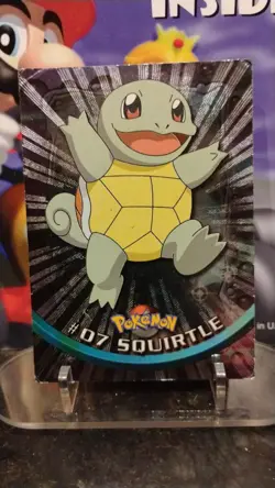 SQUIRTLE TV Animation Edition POKEMON Holo Foil 1999 TOPPS Trading Card #07 - Image 1