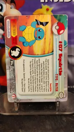 SQUIRTLE TV Animation Edition POKEMON Holo Foil 1999 TOPPS Trading Card #07 - Image 2