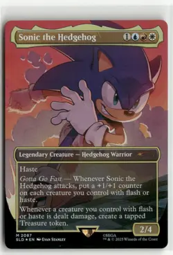 Sonic the Hedgehog Rainbow FOIL - Sonic Secret Lair MTG NM - Image 1