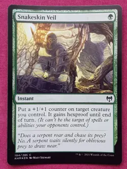 Magic The Gathering KALDHEIM FOIL SNAKESKIN VEIL green card MTG - Image 1
